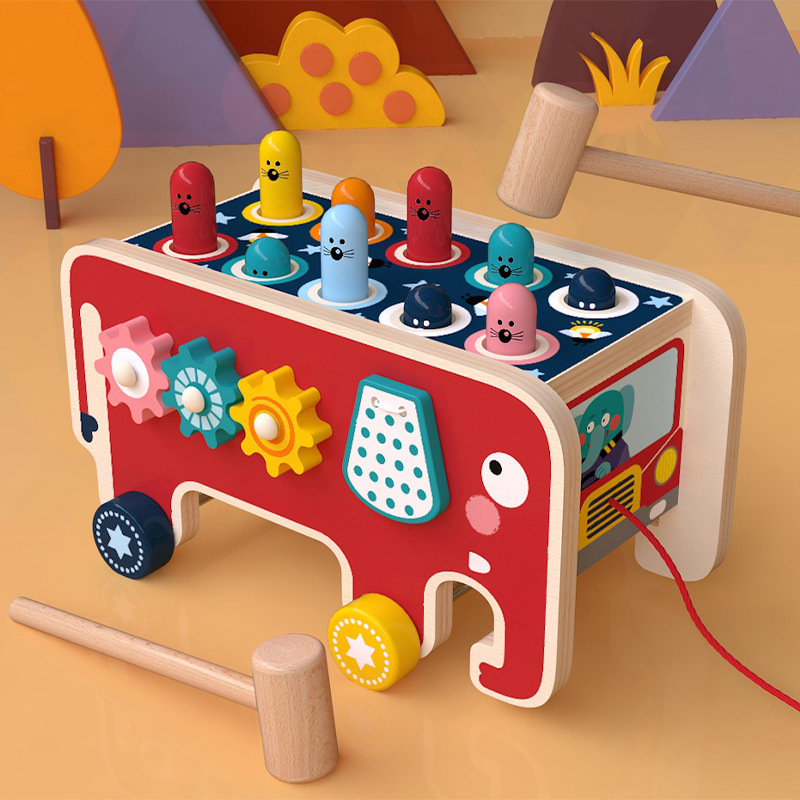 Whack A Mole Arcade - BabyToys بيبي طفل أطفال لعبة خشبية